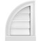 Ekena Millwork Quarter Round Top Left Surface Mount PVC Gable Vent w/ 2"W x 2"P Brickmould Sill Frame, 12"W x 16"H GVPQL12X1603SF - alternate 1